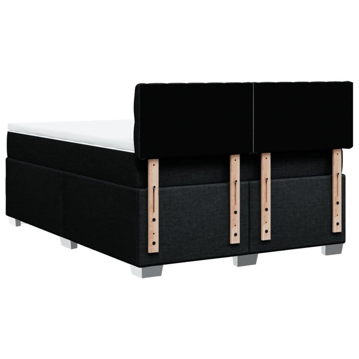 Pat box spring cu saltea, negru, 140x200 cm, textil - WALTI WALTI