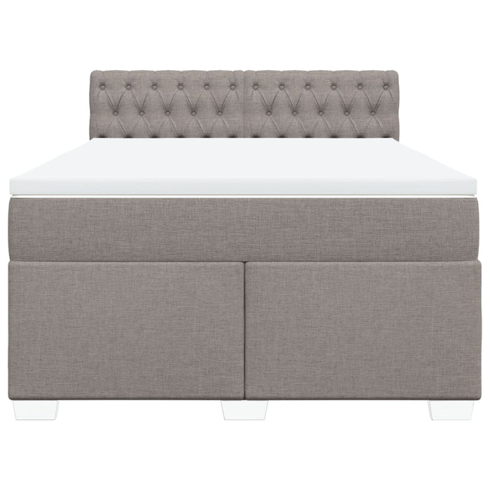 Pat continental cu saltea gri taupe 140x200 cm material textil - WALTI WALTI