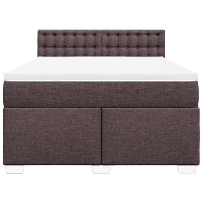 Pat continental cu saltea, maro închis, 140x200 cm, textil - WALTI WALTI