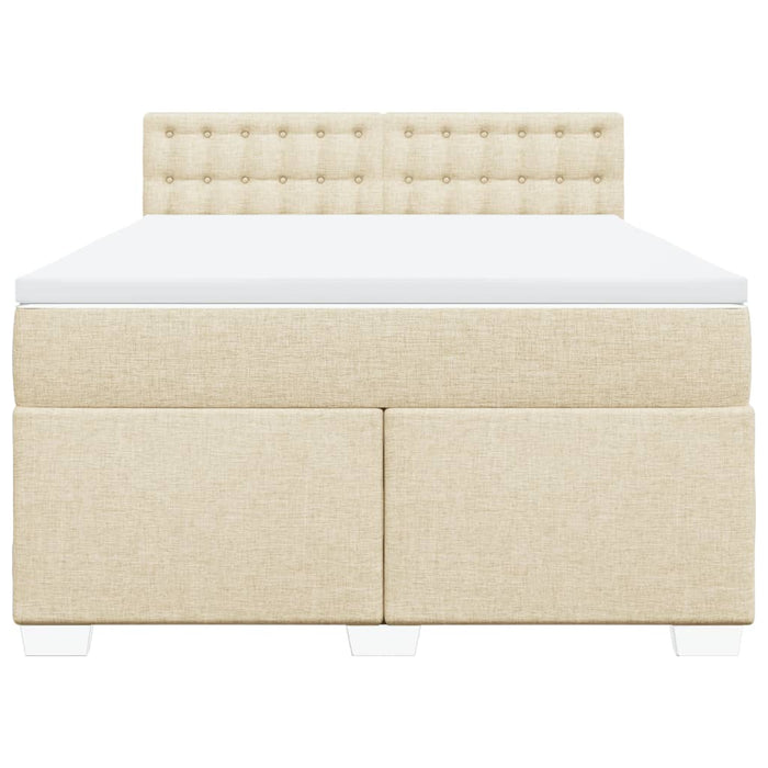 Pat continental cu saltea, crem, 140x200 cm, material textil - WALTI WALTI