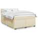 Pat continental cu saltea, crem, 140x200 cm, material textil - WALTI WALTI