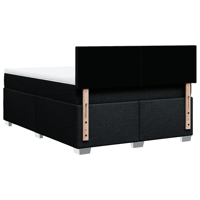 Pat box spring cu saltea, negru, 160x200 cm, textil - WALTI WALTI