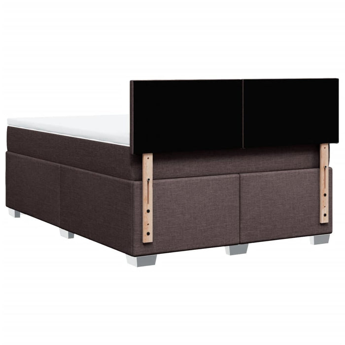 Pat box spring cu saltea, maro închis, 160x200 cm, textil - WALTI WALTI
