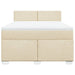 Pat box spring cu saltea, crem, 160x200 cm, material textil - WALTI WALTI