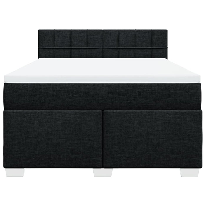 Pat box spring cu saltea, negru, 160x200 cm, textil - WALTI WALTI