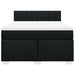 Pat box spring cu saltea, negru, 160x200 cm, textil - WALTI WALTI