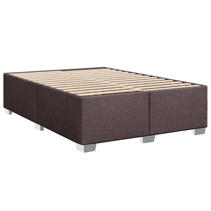 Pat box spring cu saltea, maro închis, 160x200 cm, textil WALTI