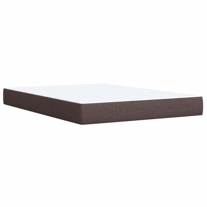 Pat box spring cu saltea, maro închis, 160x200 cm, textil WALTI