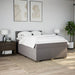 Pat box spring cu saltea, gri taupe, 160x200 cm material textil - WALTI WALTI