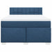 Pat continental cu saltea, albastru, 160x200cm, material textil - WALTI WALTI