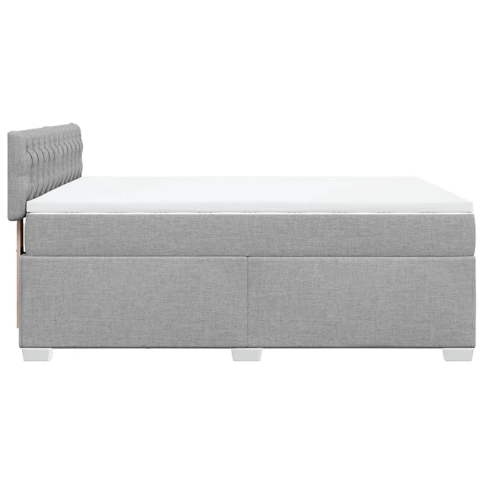 Pat continental cu saltea, gri deschis, 160x200 cm, textil - WALTI WALTI