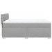 Pat continental cu saltea, gri deschis, 160x200 cm, textil - WALTI WALTI