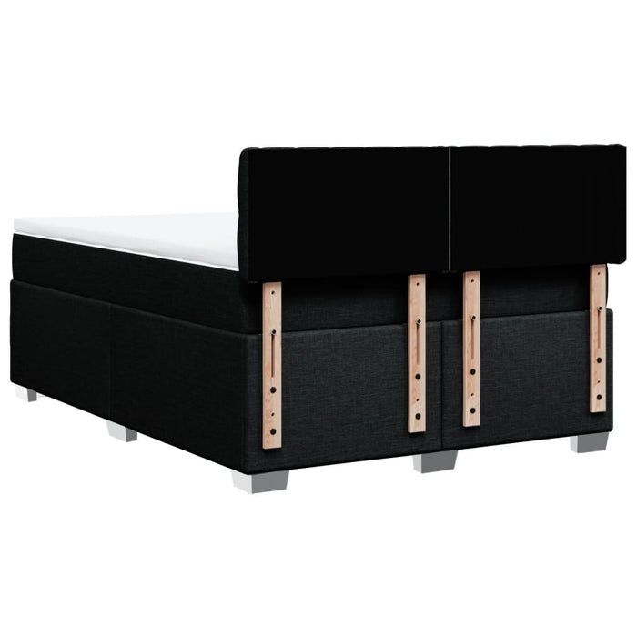 Pat box spring cu saltea, negru, 160x200 cm, textil - WALTI WALTI