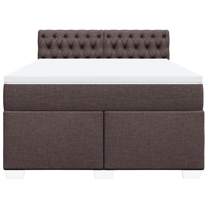 Pat box spring cu saltea, maro închis, 160x200 cm, textil - WALTI WALTI