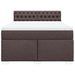 Pat box spring cu saltea, maro închis, 160x200 cm, textil - WALTI WALTI