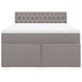 Pat box spring cu saltea, gri taupe, 160x200 cm material textil - WALTI WALTI