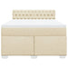 Pat box spring cu saltea, crem, 160x200 cm, material textil - WALTI WALTI