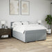 Pat continental cu saltea, gri deschis, 160x200 cm, textil - WALTI WALTI
