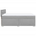 Pat continental cu saltea, gri deschis, 160x200 cm, textil - WALTI WALTI