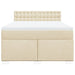 Pat box spring cu saltea, crem, 160x200 cm, material textil - WALTI WALTI
