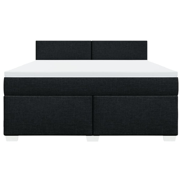 Pat box spring cu saltea, negru, 180x200 cm, catifea - WALTI WALTI