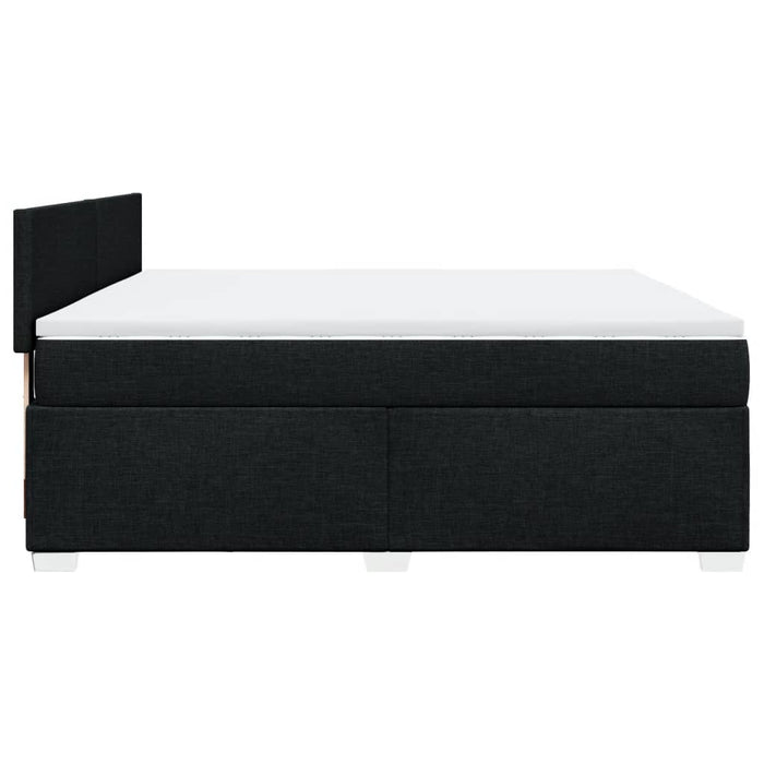 Pat box spring cu saltea, negru, 180x200 cm, catifea - WALTI WALTI