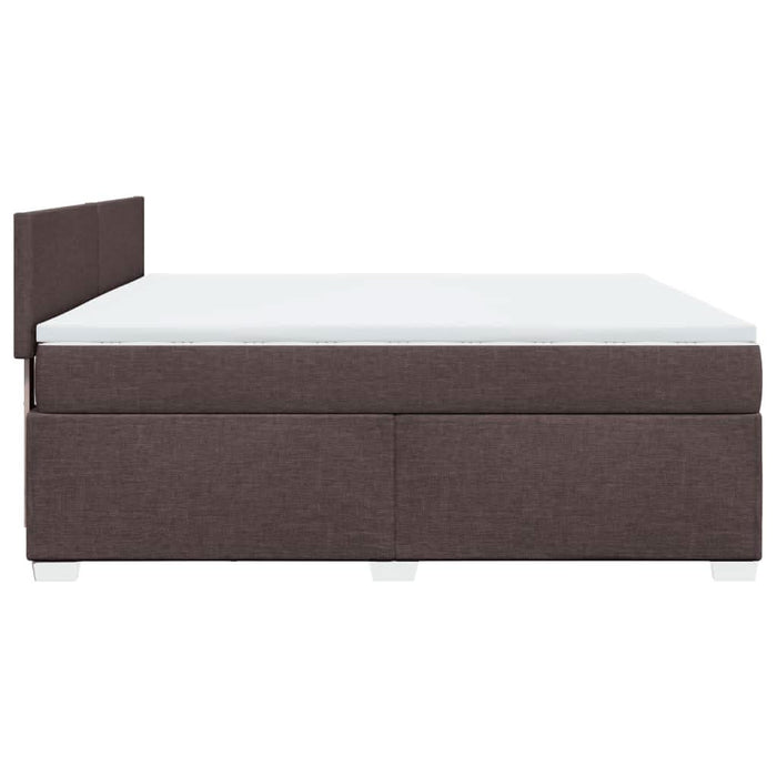 Pat continental cu saltea maro închis 180x200cm material textil - WALTI WALTI