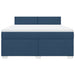 Pat box spring cu saltea, albastru, 180x200 cm, material textil - WALTI WALTI