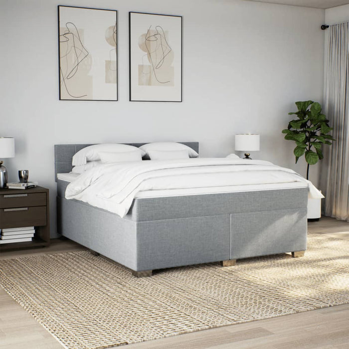 Pat continental, gri deschis, 180x200 cm, material textil - WALTI WALTI
