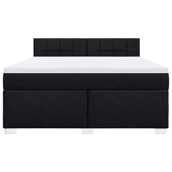 Pat box spring cu saltea, negru, 180x200 cm, catifea - WALTI WALTI