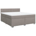 Pat continental cu saltea, gri taupe, 180x200 cm, textil - WALTI WALTI