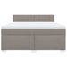 Pat continental cu saltea, gri taupe, 180x200 cm, textil - WALTI WALTI