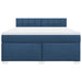 Pat box spring cu saltea, albastru, 180x200 cm, material textil - WALTI WALTI