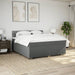 Pat box spring cu saltea, gri închis, 180x200 cm, textil - WALTI WALTI