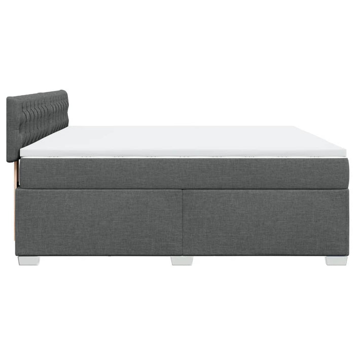 Pat box spring cu saltea, gri închis, 180x200 cm, textil - WALTI WALTI
