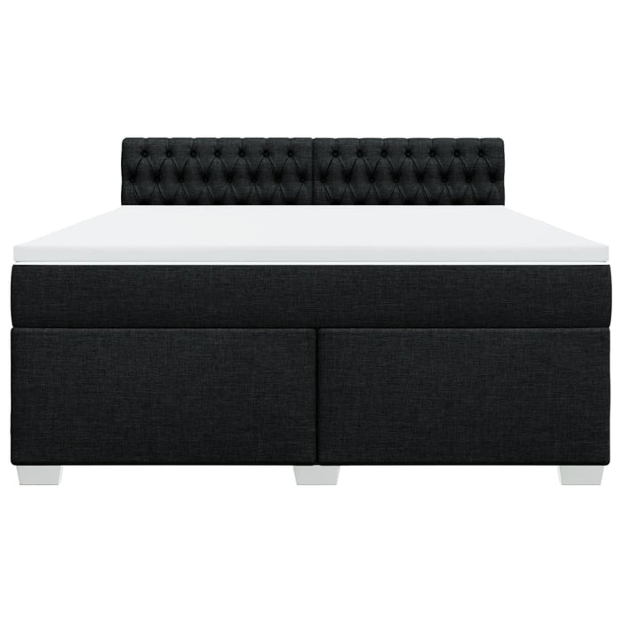 Pat box spring cu saltea, negru, 180x200 cm, catifea - WALTI WALTI