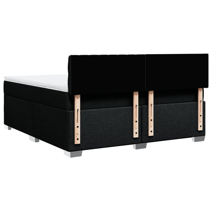 Pat box spring cu saltea, negru, 180x200 cm, catifea - WALTI WALTI