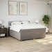 Pat continental cu saltea, gri taupe, 180x200 cm, textil - WALTI WALTI