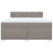 Pat continental cu saltea, gri taupe, 180x200 cm, textil - WALTI WALTI