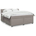 Pat continental cu saltea, gri taupe, 180x200 cm, textil - WALTI WALTI
