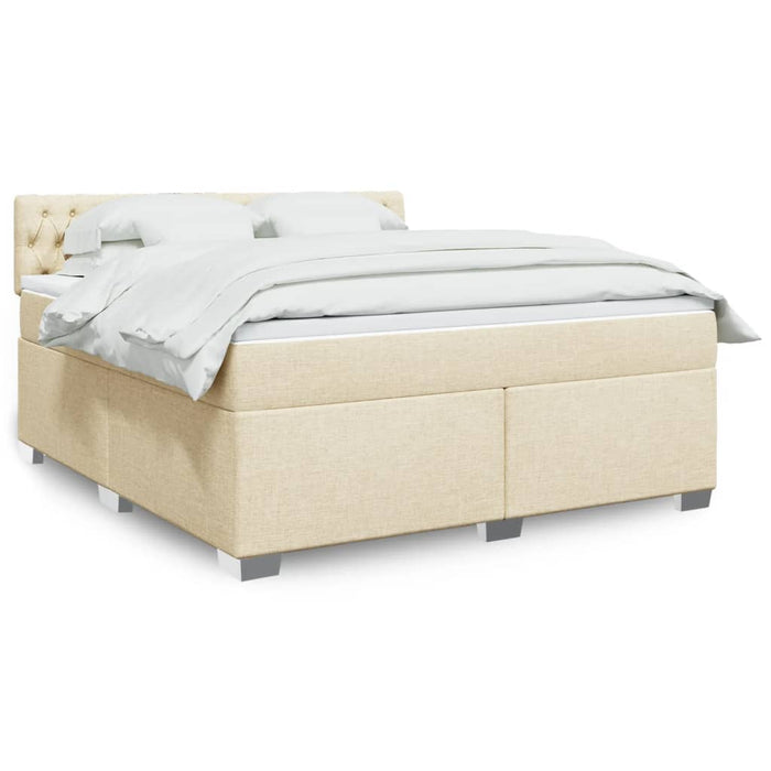 Pat continental cu saltea, crem, 180x200 cm, textil - WALTI WALTI