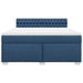 Pat box spring cu saltea, albastru, 180x200 cm, material textil - WALTI WALTI