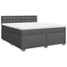 Pat box spring cu saltea, gri închis, 180x200 cm, textil - WALTI WALTI