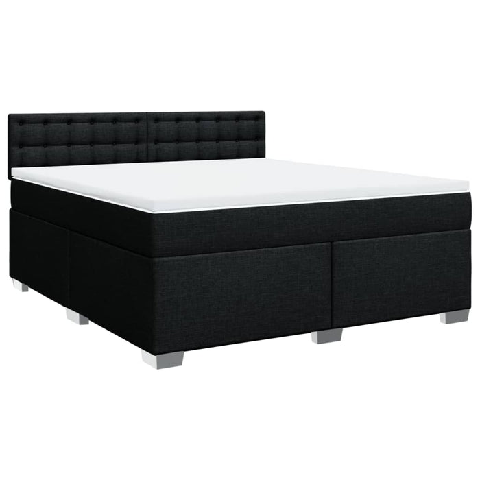 Pat box spring cu saltea, negru, 180x200 cm, catifea - WALTI WALTI