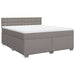 Pat continental cu saltea, gri taupe, 180x200 cm, textil - WALTI WALTI