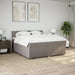 Pat continental cu saltea, gri taupe, 180x200 cm, textil - WALTI WALTI