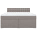 Pat continental cu saltea, gri taupe, 180x200 cm, textil - WALTI WALTI