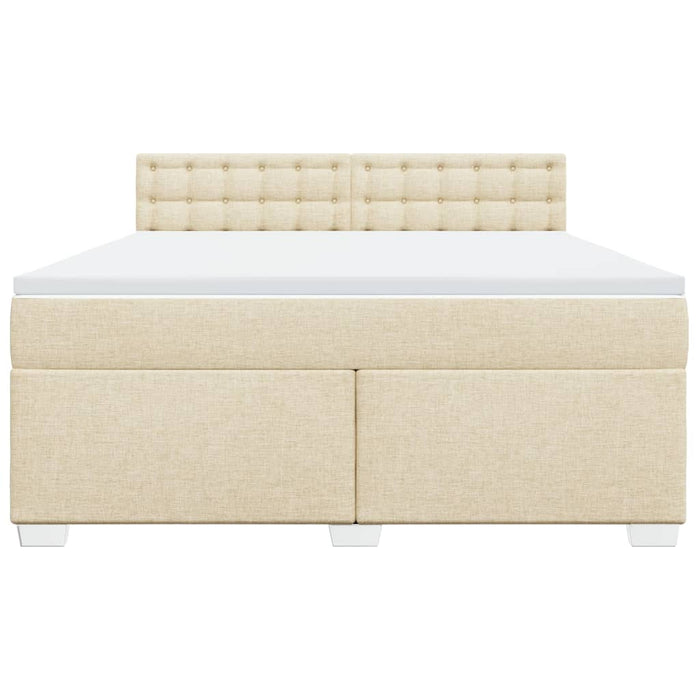 Pat continental cu saltea, crem, 180x200 cm, textil - WALTI WALTI