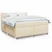 Pat continental cu saltea, crem, 180x200 cm, textil - WALTI WALTI