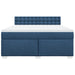 Pat box spring cu saltea, albastru, 180x200 cm, material textil - WALTI WALTI